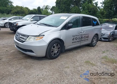2012 Honda Odyssey Ex-L z USA, uszkodzony, nr VIN 5FNRL5H66CB106575